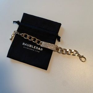 Bauble Bar chain link bracelet with rhinestones
